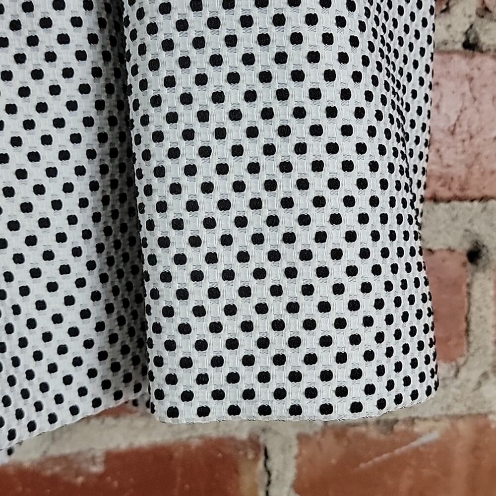 Rachel Zoe Black and White Dots‎ Pleated Mini Skirt with Pockets 8 - Picture 4 of 15